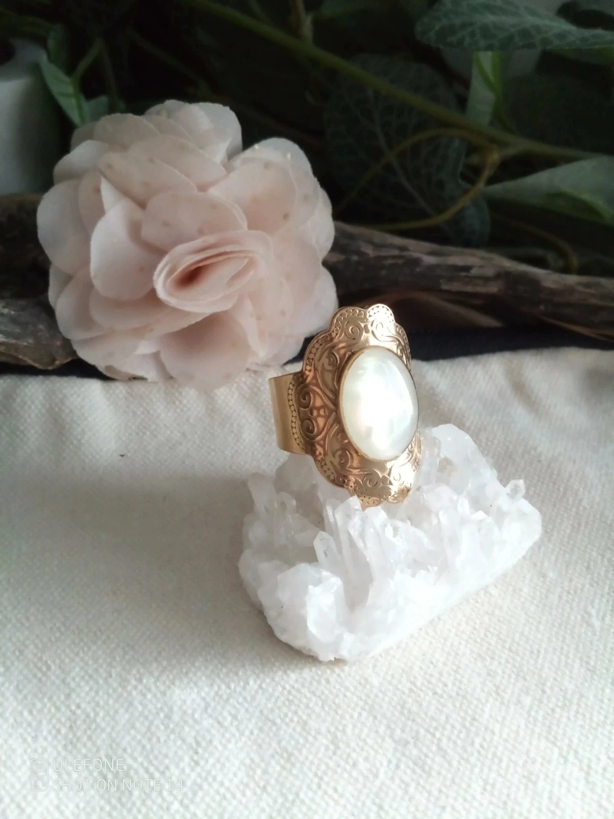 Bague bohème nacrée – photo 4